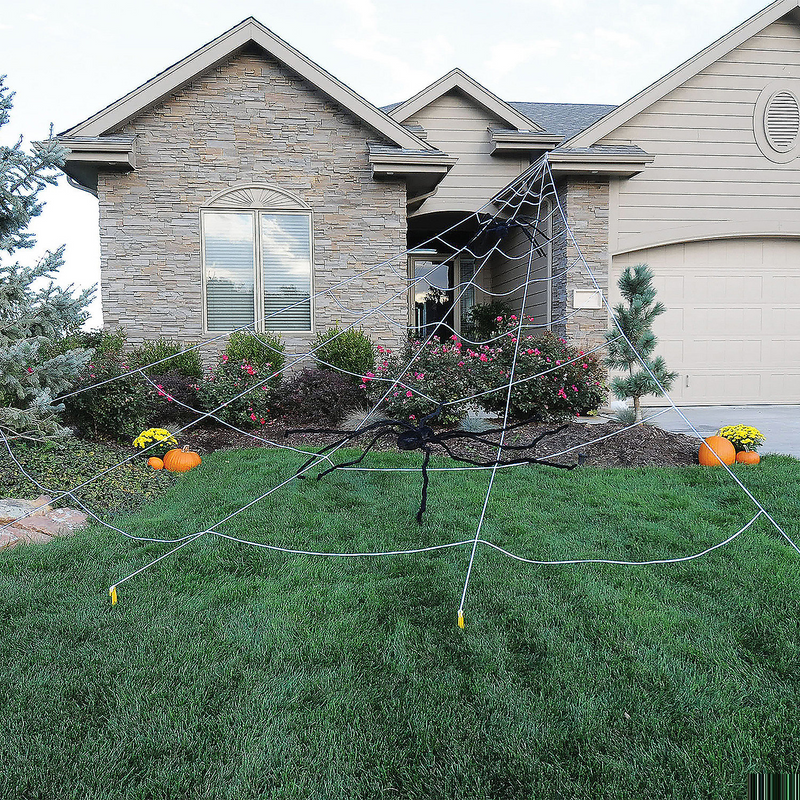 RADYAN Giant Spider Yard Web Light-Up with 210 LEDs for Halloween Haunted Decor Product Photo