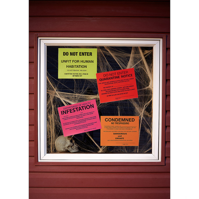 Condemned Signs - 4 Pack