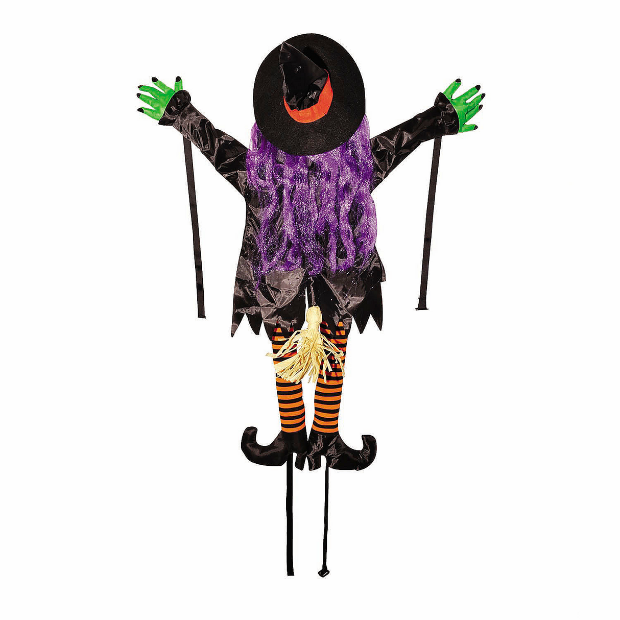 36" Wrong Way Witch Tree Hugger Outdoor Halloween Decoration