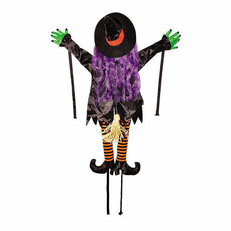 36" Wrong Way Witch Tree Hugger Outdoor Halloween Decoration