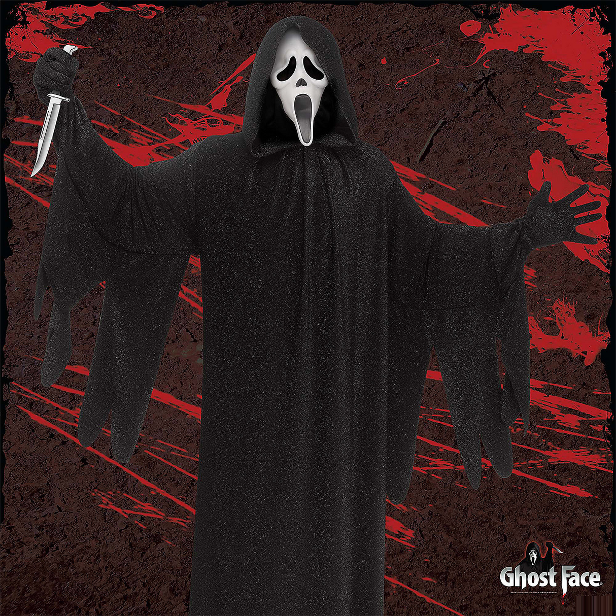 5x5 Foot Ghost Face Halloween Backdrop Polyester Wall Hanging