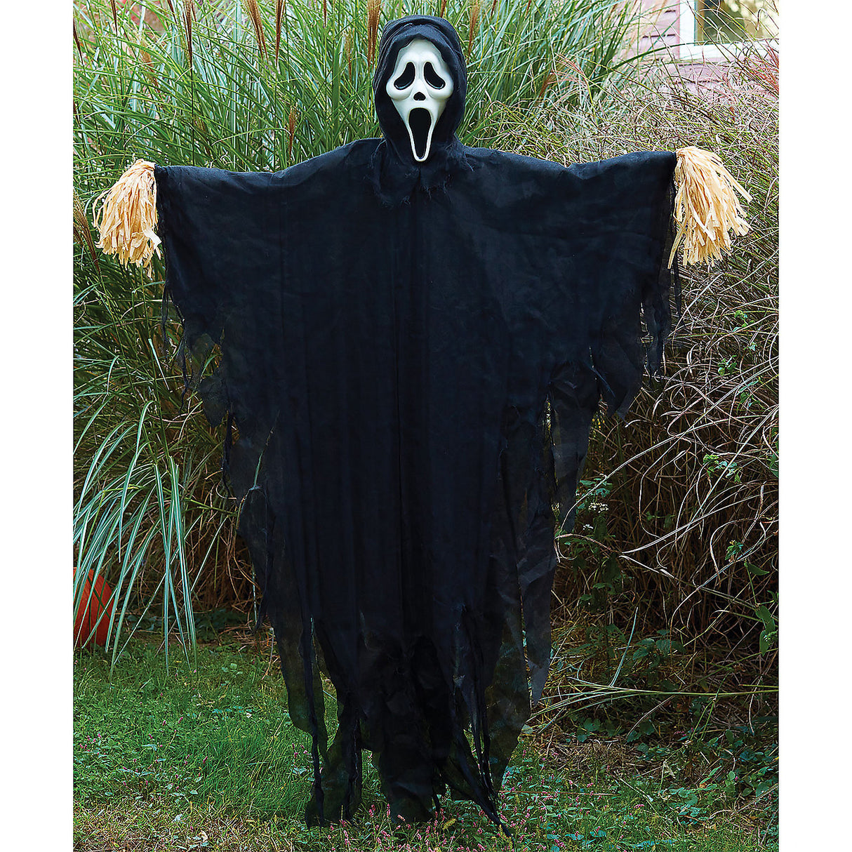Ghost Face Scarecrow Prop for Halloween Decorations and Spooky Events