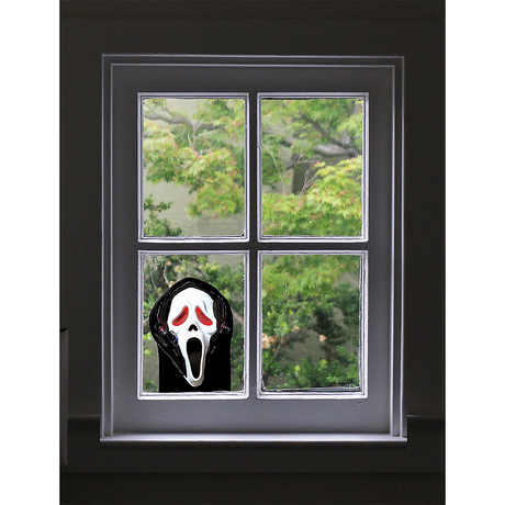 Window Peeper Light-Up Ghost Face Halloween Decoration