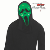Ghost Face Color-Changing Full Mask with Hood – Light-Up Halloween Costume Accessory
