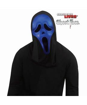 Ghost Face Color-Changing Full Mask with Hood – Light-Up Halloween Costume Accessory