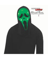 Ghost Face Color-Changing Full Mask with Hood – Light-Up Halloween Costume Accessory