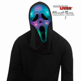 Ghost Face Color-Changing Full Mask with Hood – Light-Up Halloween Costume Accessory