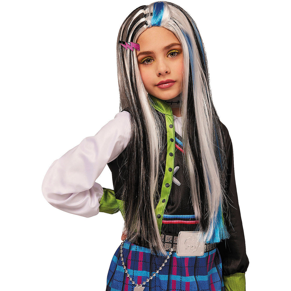 Multicolor Kids Frankie Stein Wig for Halloween Dress Up Parties and Costume Events