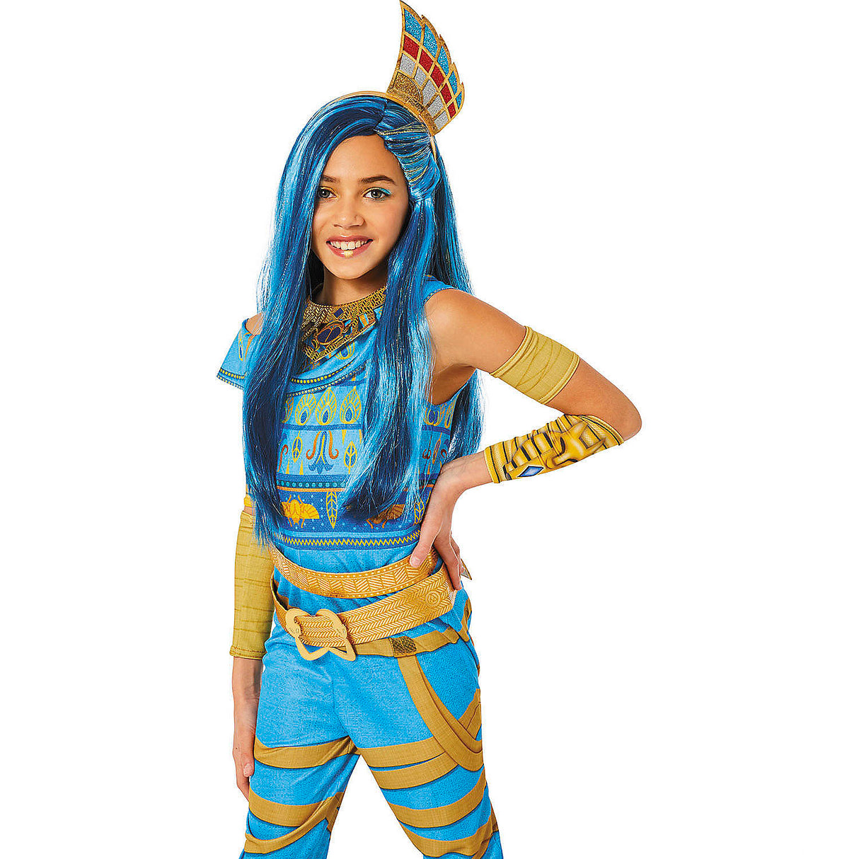 Kids Monster High Cleo De Nile Two-Tone Wig for Halloween Costumes and Themed Parties