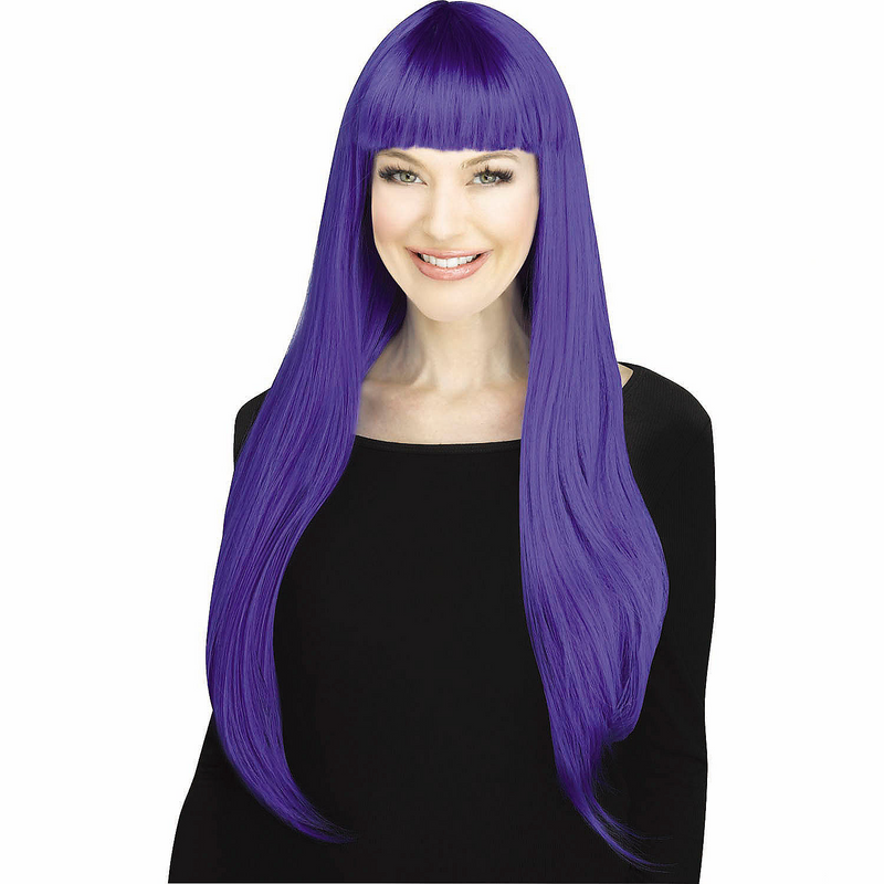 Luxurious Adults Got You Babe Black Long Hair Wig for 60s Costumes Fashion and Theatrical Performances