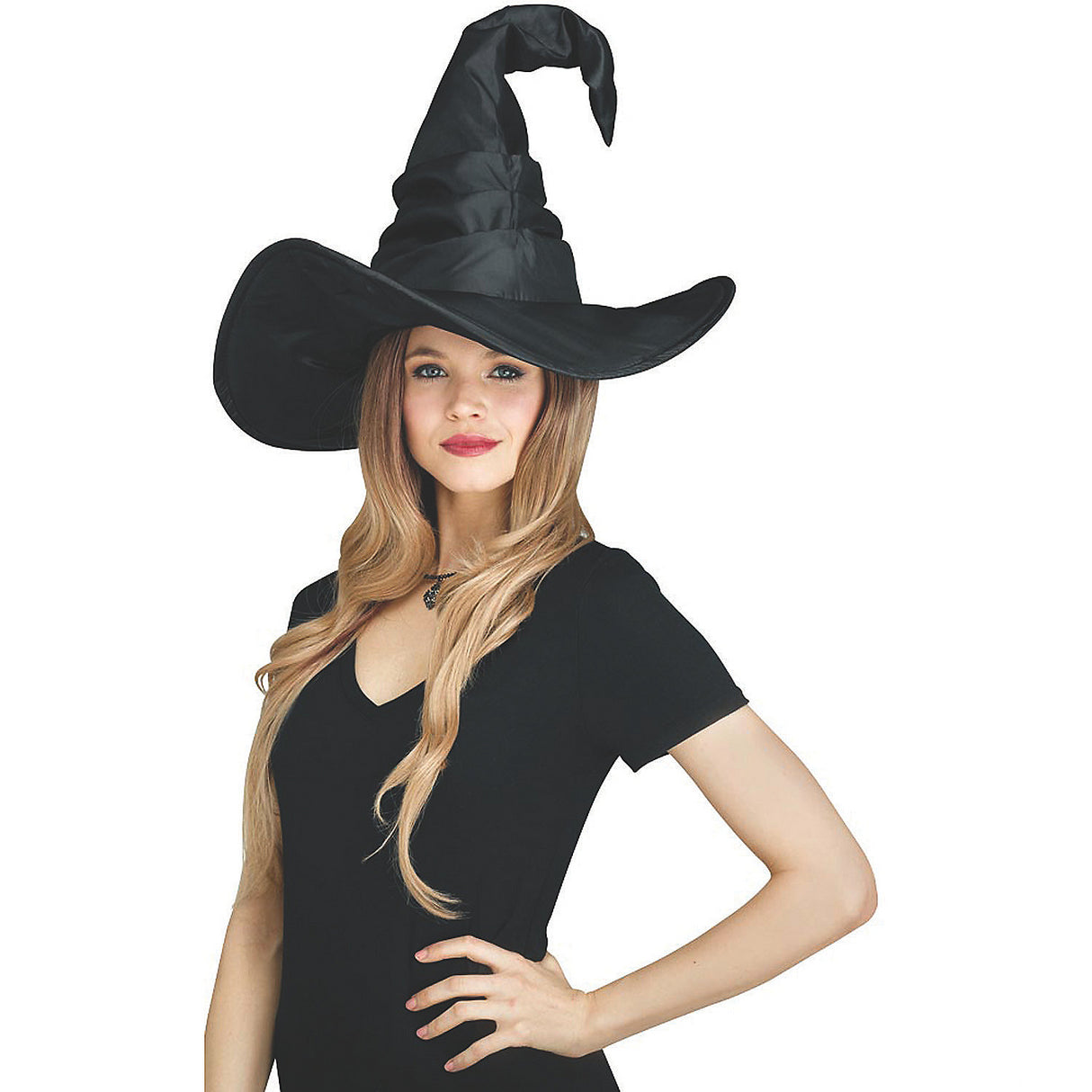 Adult Curved Cone Witch Hat for Halloween Costumes Magical Themed Celebrations