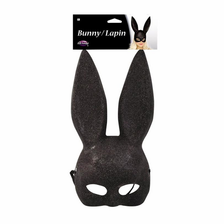 RADYAN Black Matte Bunny Mask - Sleek black matte finish for a modern look