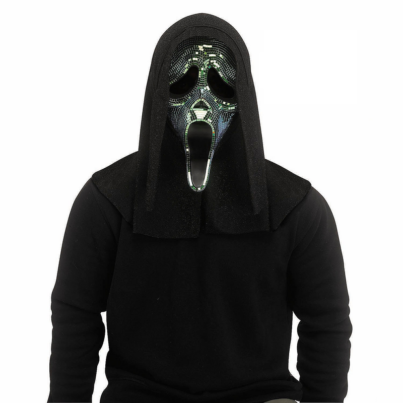 Iconic Adults Ghost Face Disco Oil Slick Full Face Mask for Halloween Parties and Costume Events