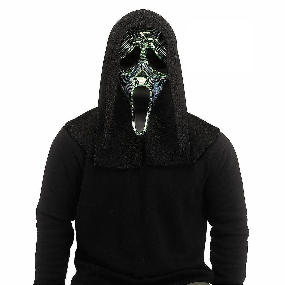 Iconic Adults Ghost Face Disco Oil Slick Full Face Mask for Halloween Parties and Costume Events