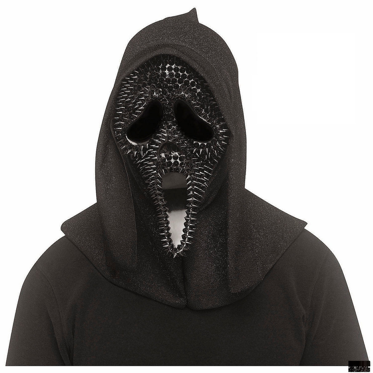 Premium Adults Ghost Face Spiked Full Face Mask for Halloween Costume Parties and Spooky Events