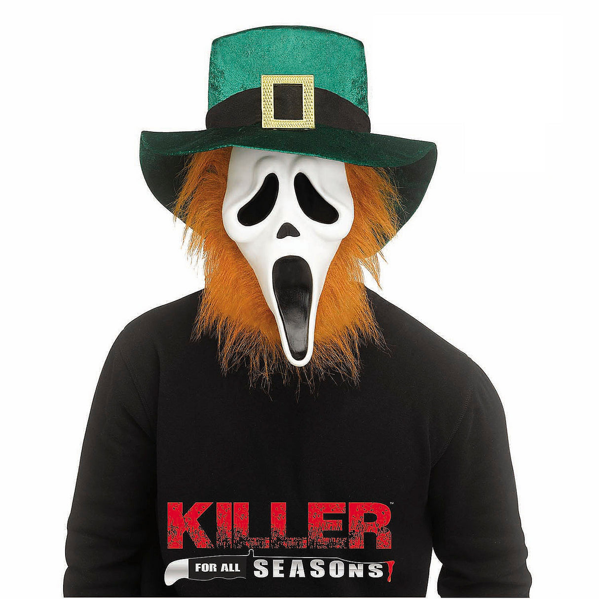 Unique Adults Ghost Face Full Face Mask for St Patrick's Day Costume Parties and Halloween Events