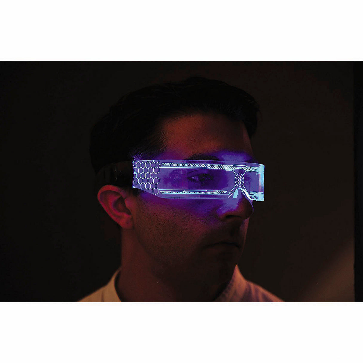 Color-Changing LED Visor for Halloween Costume Accessories and Futuristic Characters