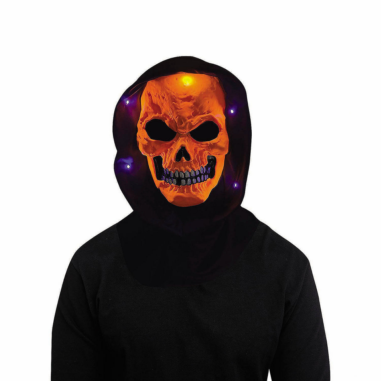 Glowing Black Light Skeleton Horror Mask for Halloween Parties Costume Events and Themed Celebrations