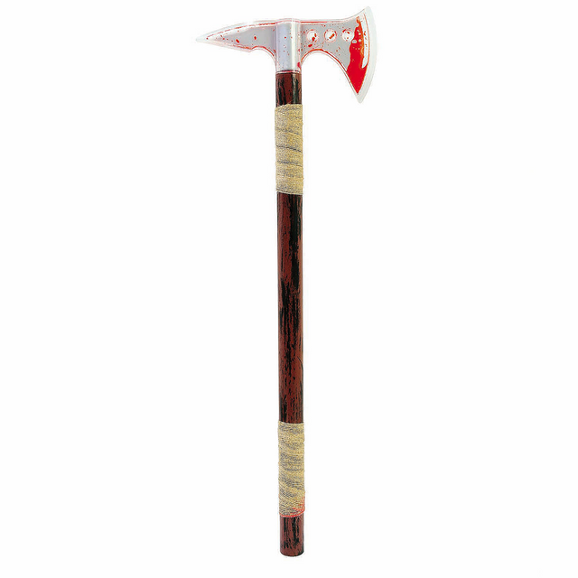 24" Bleeding Wood Plastic Axe Costume Accessory