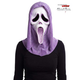 Adults Ghost Face Purple Glitter Full Face Mask with Hood