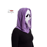 Adults Ghost Face Purple Glitter Full Face Mask with Hood