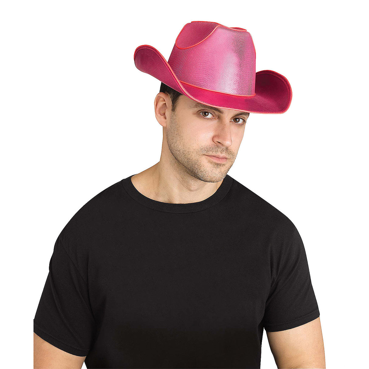 Light-Up Pink Cowhand Hat for Fun Events Parties and Themed Celebrations