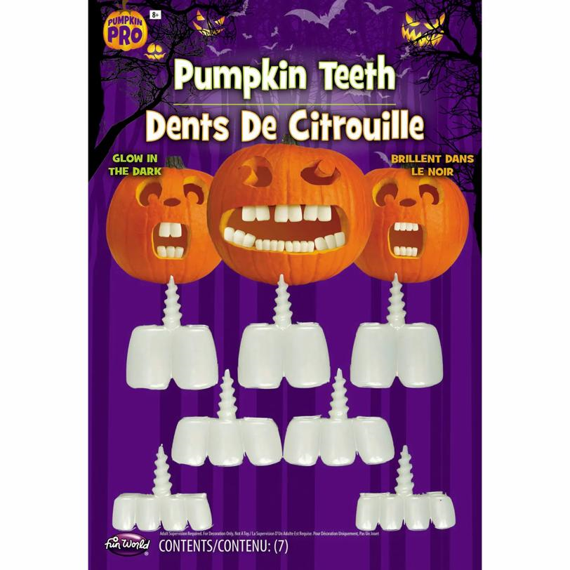 Glow-in-the-Dark Buck Teeth Pumpkin Decorating