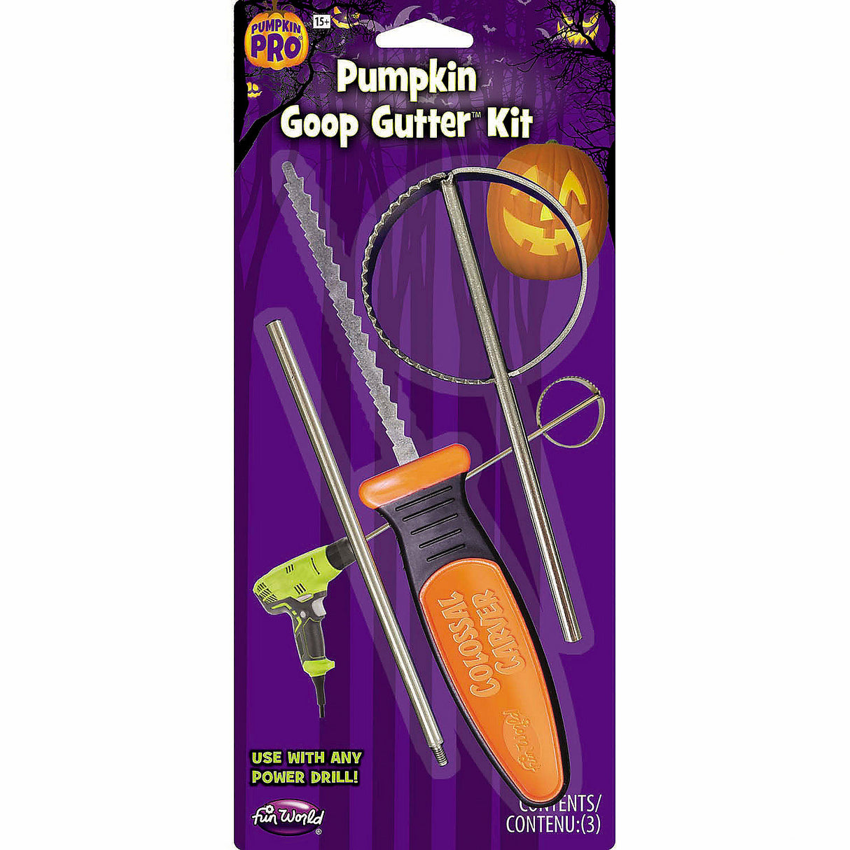 Deluxe Pumpkin Carving Goop Gutter Tool Kit for Creative Halloween Decor Activities