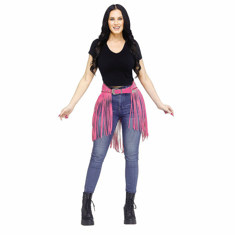 Stylish Adults Pink Festival Cowgirl Belt Costume Accessory for Themed Events and Festivals