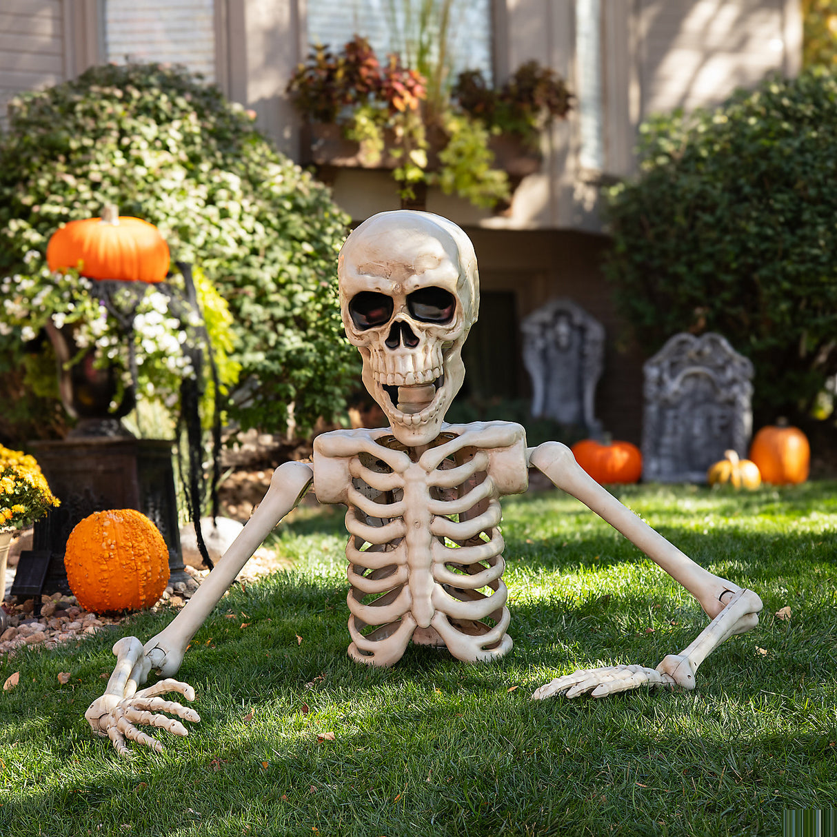 Impressive 4FT Skeleton Ground Breaker for Halloween Yard Decor Spooky Displays and Haunted Houses
