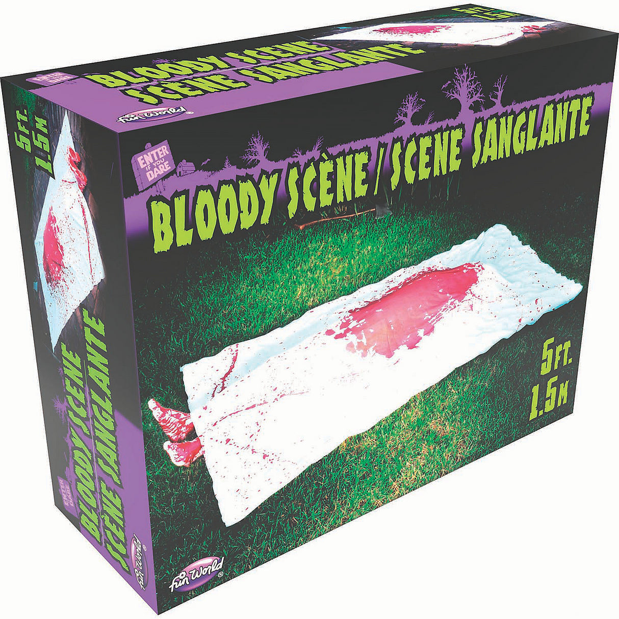 Complete Bloody Murder Scene Kit for Spooky Halloween Decorations and Haunted House Displays