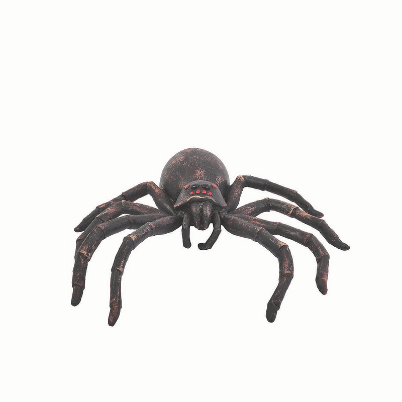 12 Black Latex Tarantula Spider Decoration for Halloween party and haunted house decor