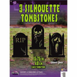 Ghost Face Silhouette Tombstones Set of 3