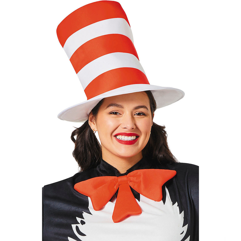 Adults Dr. Seuss The Cat in the Hat Bow Tie & Hat Costume Accessory Kit