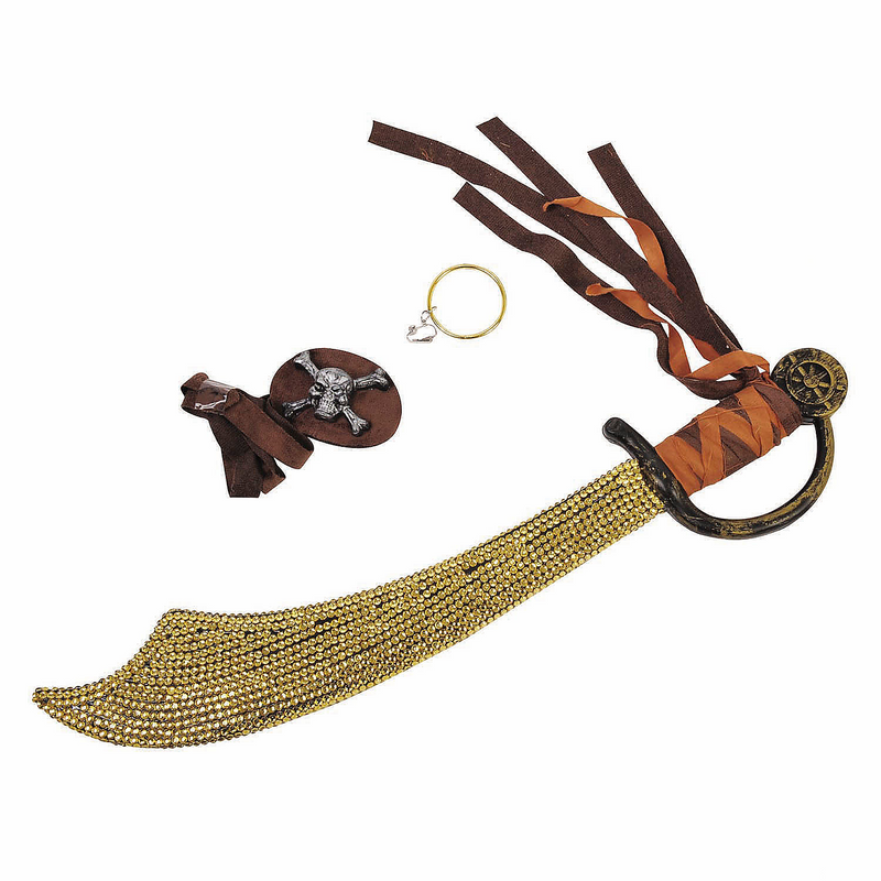 RADYAN Pirate Costume Complete Outfit Set with Accessories for Adults product image