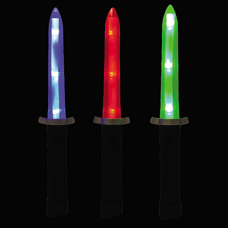 12" Red Light-Up Ninja Dagger with Sound Costume Accessory