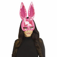 Adults Pink Mirror Bling Bunny Half Mask