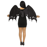 Adult Black Satin Wings Costume Accessory