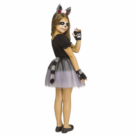 Kids Forest Friends Raccoon Gray & Black Tutu Kit Costume