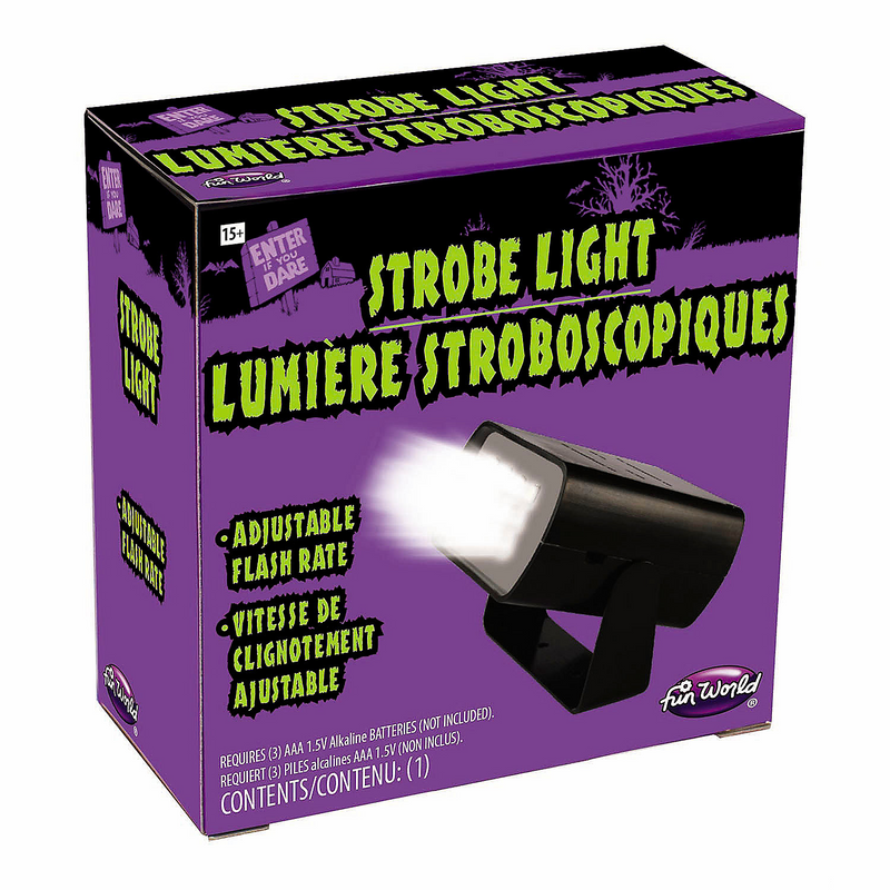 LED Intense Adjustable Strobe Light for Halloween Displays and Party Decor
