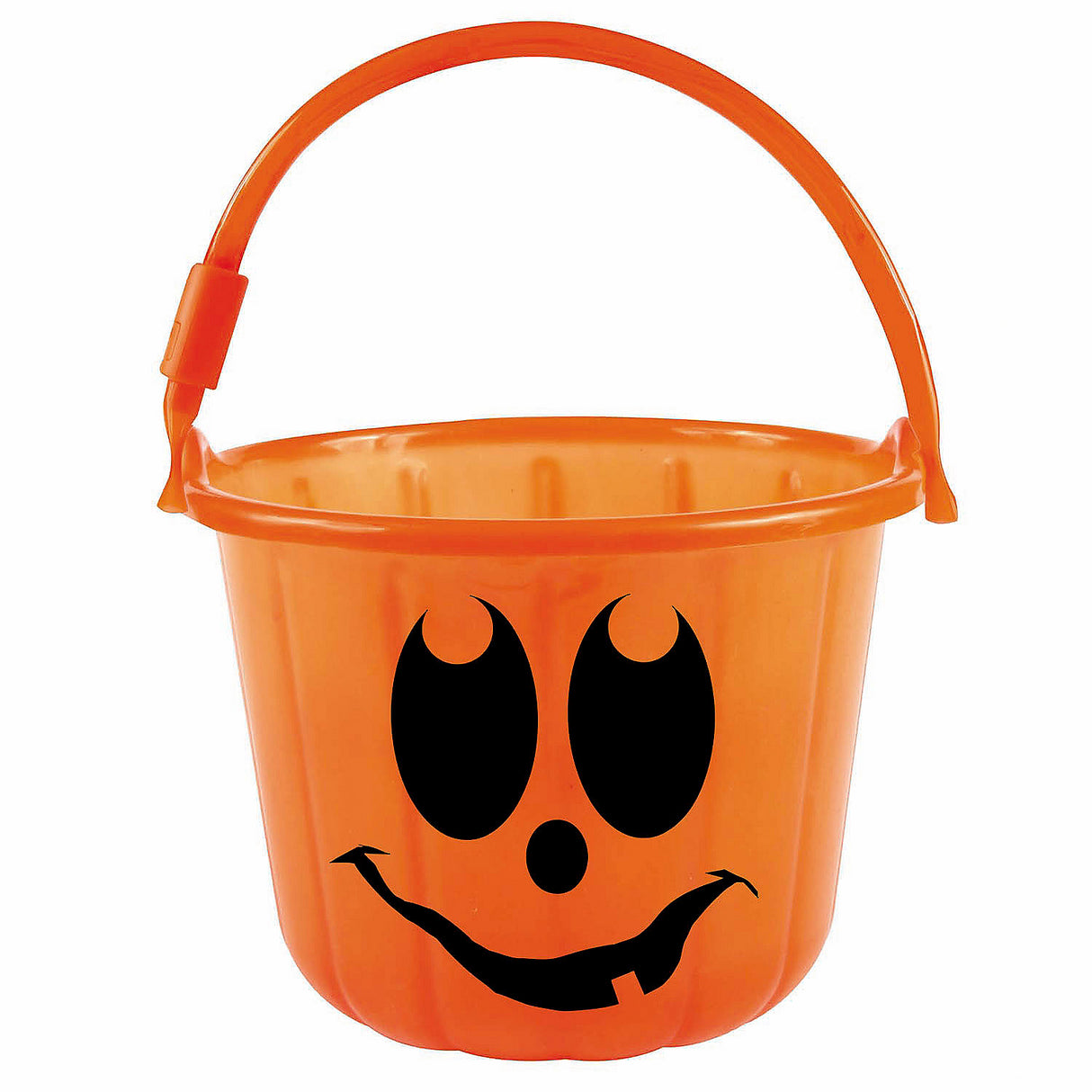 Light-Up Orange Jack-O-Lantern Safety Bucket for Halloween Trick-or-Treat Adventures and Spooky Celebrations
