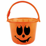 Light-Up Orange Jack-O-Lantern Safety Bucket for Halloween Trick-or-Treat Adventures and Spooky Celebrations