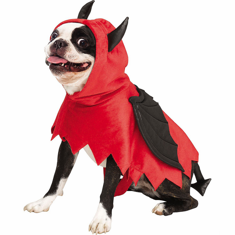 Pet Poncho Devil Dog Costume for Halloween Parties and Fun Costume Events