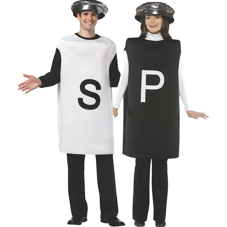 RADYAN Salt and Pepper Couples Costume Tunics for Halloween or Parties product image showing the product clearly