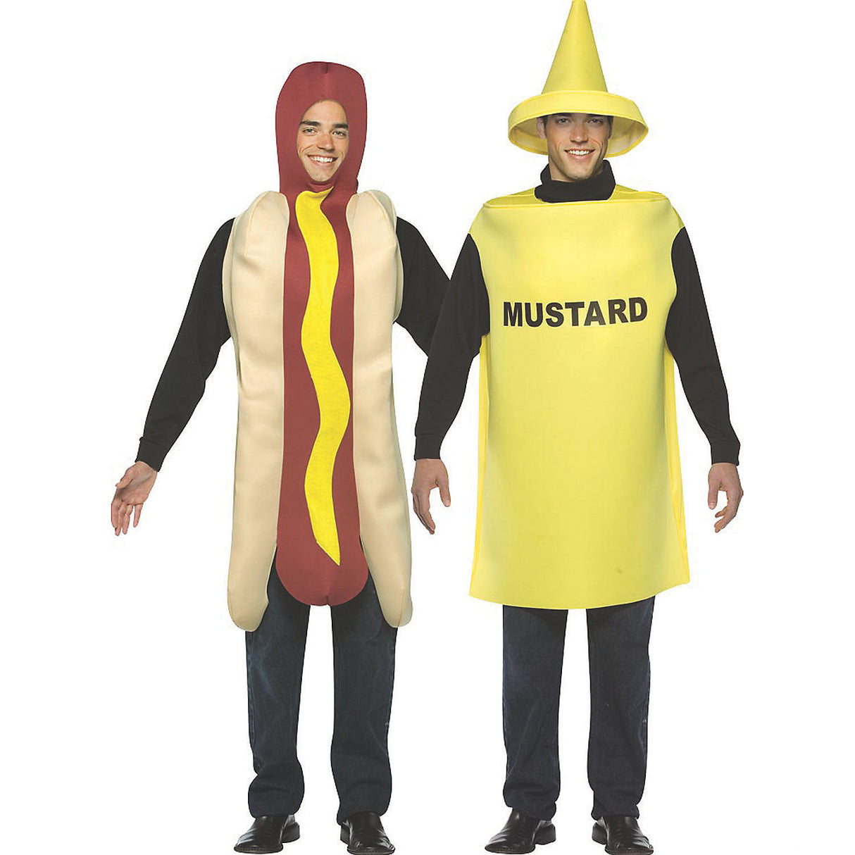 Fun Hot Dog And Mustard Couples Costume for Halloween Parties and Group Events