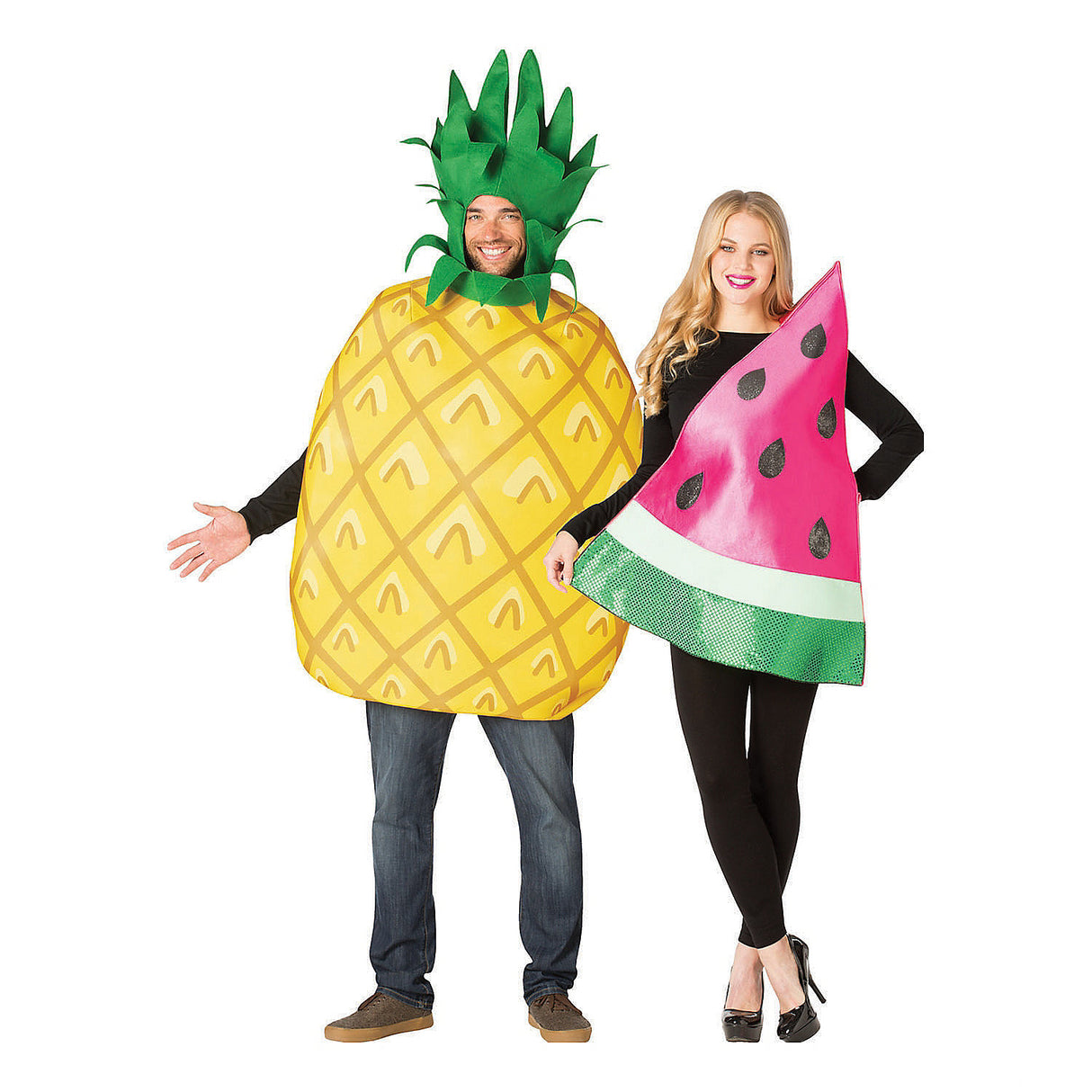 Fun Pineapple Water Melon Couples Costume for Halloween Parties and Group Celebrations