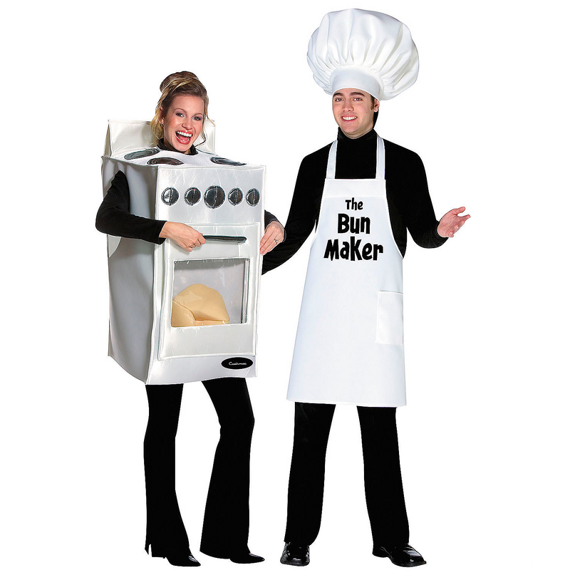 RADYAN Bun in the Oven Couples Costume Set for Halloween or Baby Reveal Parties product image