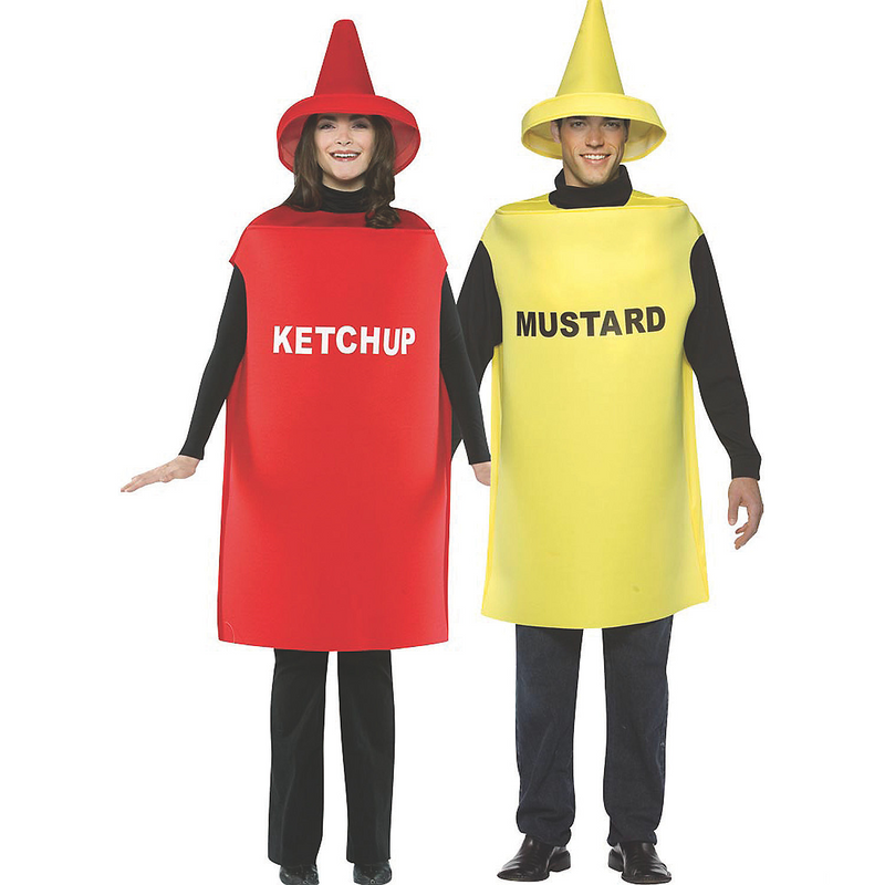 Ketchup And Mustard Couple Costume for Fun Halloween Parties and Costume Events