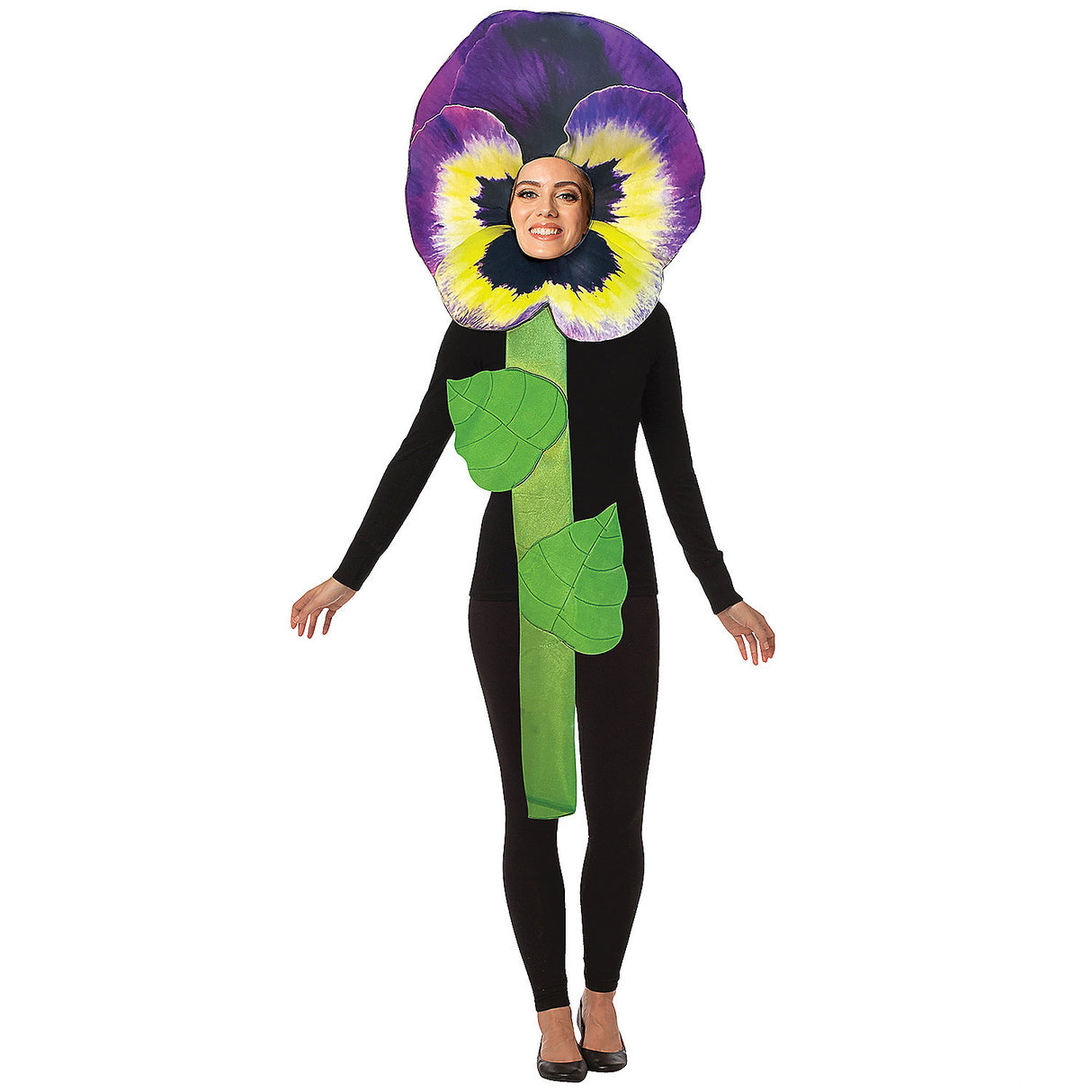 Fun Purple Pansy Flower Costume for Halloween Parties and Creative Dress Up Events