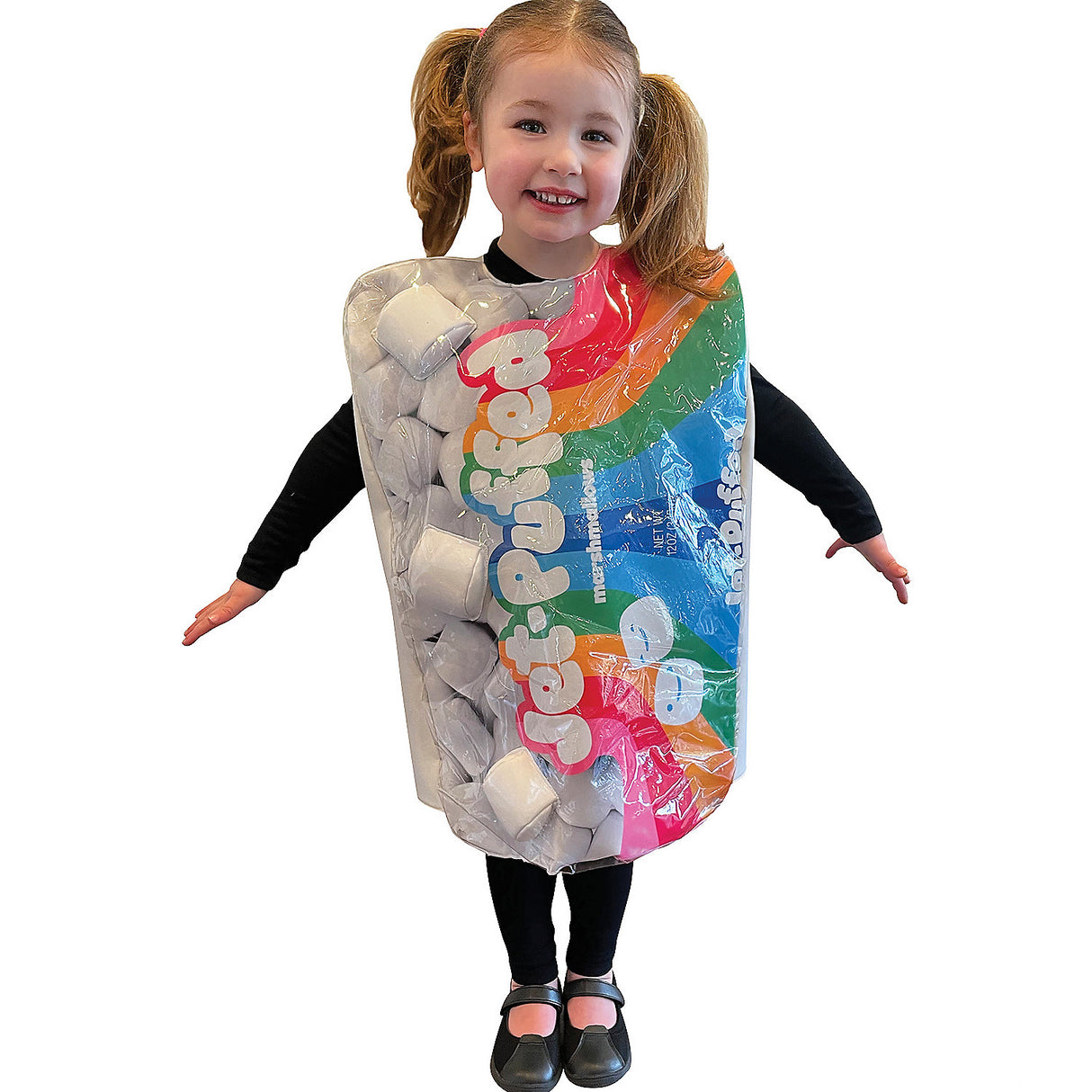 Fun Jet-Puffed Marshmallows Bag Child Costume for Halloween Parties and Sweet Treats Events